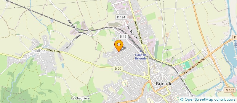 localisation de l'entreprise SCI CHAMMOUGER  BRIOUDE