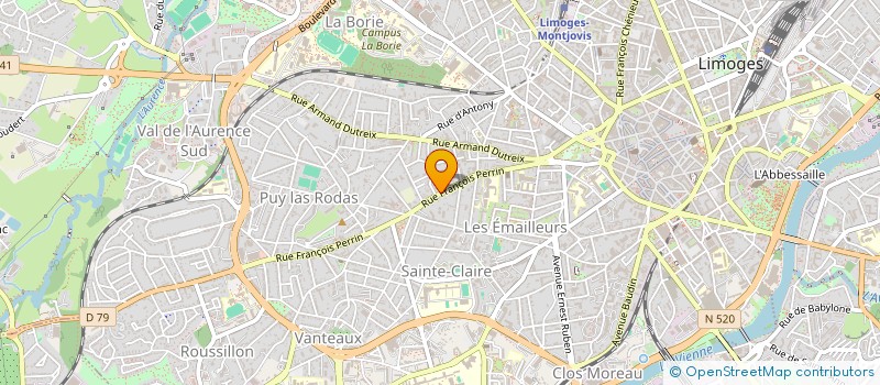 localisation de l'entreprise SCI CHAMOIS CASTOR à LIMOGES