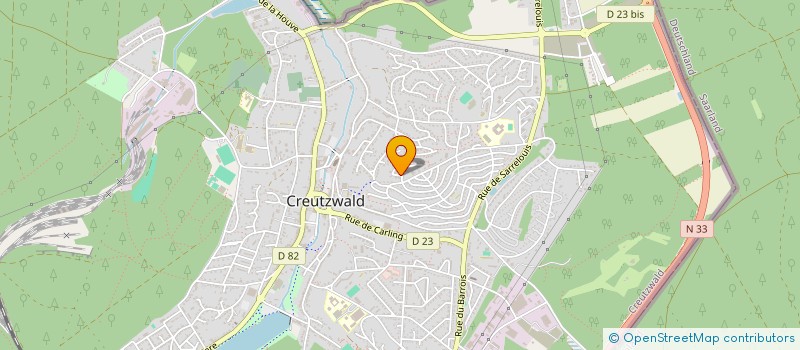 localisation de l'entreprise SCI CHAMP DES MERLES  CREUTZWALD