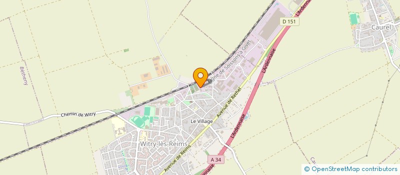 localisation de l'entreprise SCI CHAMP INDUS  WITRY-LES-REIMS