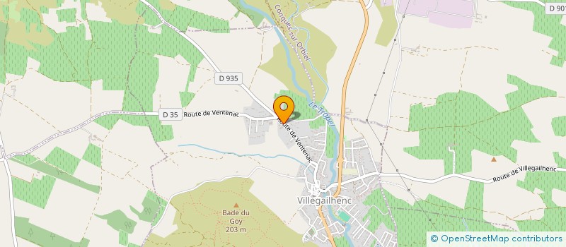 localisation de l'entreprise SCI CHAMP NOIR  VILLEGAILHENC