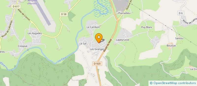 localisation de l'entreprise SCI CHAMPAGNAC à ARPAJON-SUR-CERE