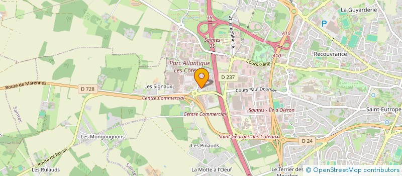 localisation de l'entreprise SCI CHAMPAGNE SAINT GEORGES  SAINTES