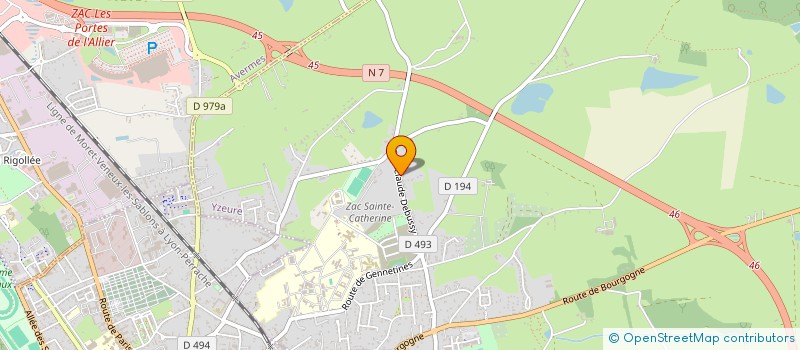 localisation de l'entreprise SCI CHAMPAUVERGNE  YZEURE