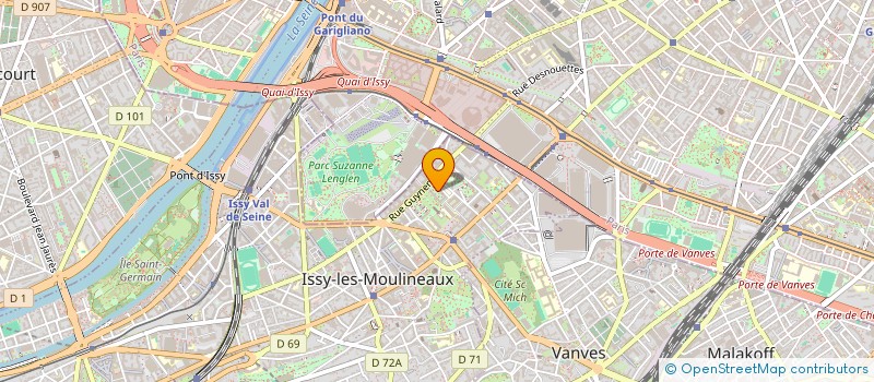 localisation de l'entreprise SCI CHAMPEAU 12 à ISSY-LES-MOULINEAUX