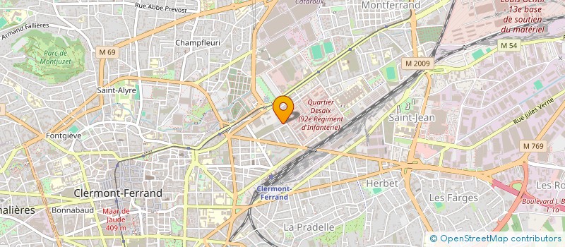 localisation de l'entreprise SCI CHAMPFORT  CLERMONT-FERRAND