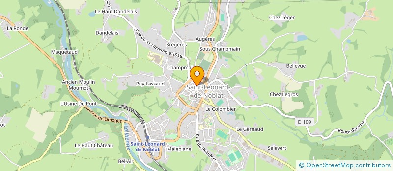 localisation de l'entreprise SCI CHAMPMAIN à SAINT-LEONARD-DE-NOBLAT