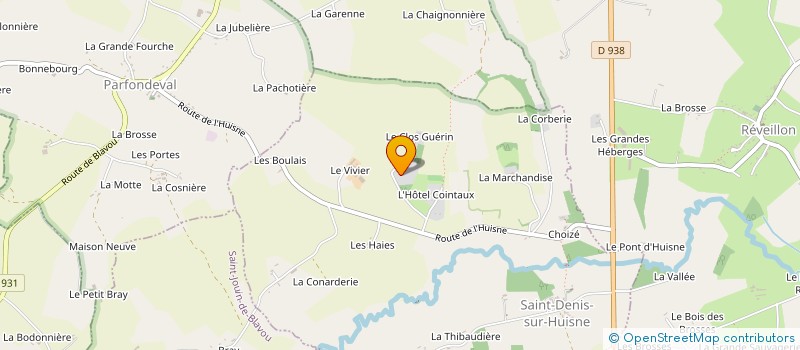localisation de l'entreprise SCI CHAMPROUX à SAINT-DENIS-SUR-HUISNE