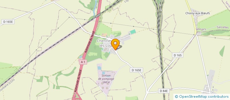 localisation de l'entreprise SCI CHAMPS  CHENNEVIERES-LES-LOUVRES