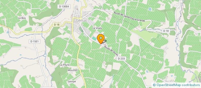 localisation de l'entreprise SCI CHAMPS DE BORIE  GENSAC