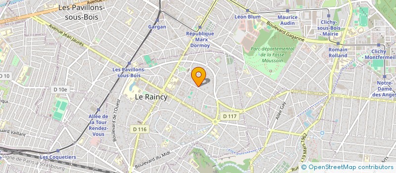 localisation de l'entreprise SCI CHAMPSLOUIS à LE RAINCY