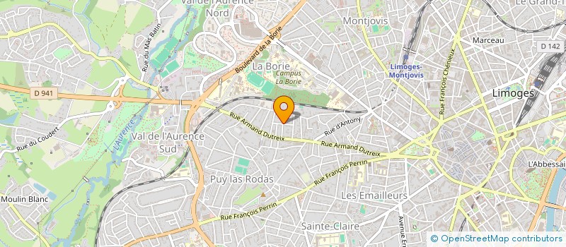 localisation de l'entreprise SCI CHAMS à LIMOGES