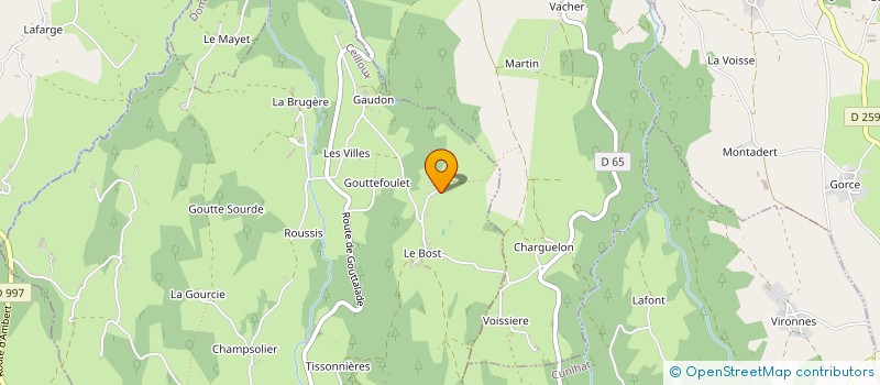 localisation de l'entreprise SCI CHANTAIGUT  CEILLOUX