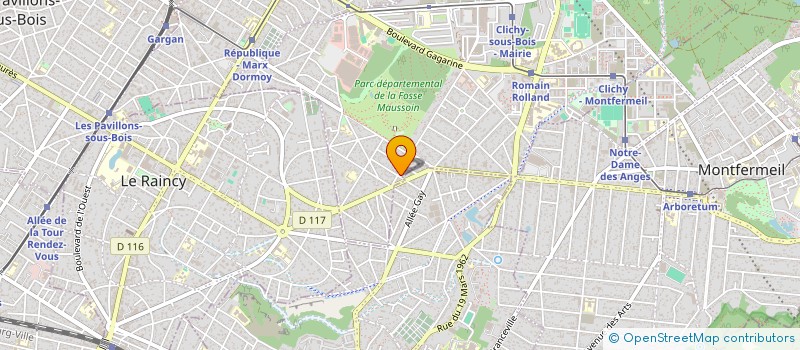 localisation de l'entreprise SCI CHANTAL à CLICHY-SOUS-BOIS