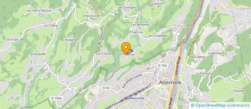 localisation de l'entreprise SCI CHANTAL  PALLUD