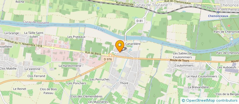 localisation de l'entreprise SCI CHANTAL  CIVRAY-DE-TOURAINE
