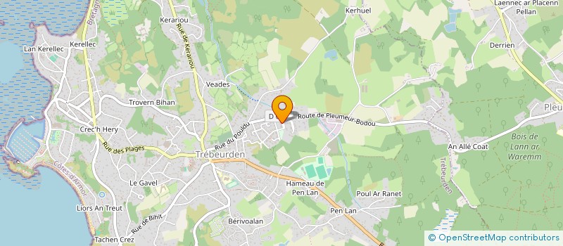 localisation de l'entreprise SCI CHANTALLOIC  TREBEURDEN