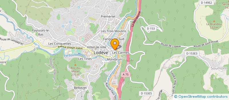 localisation de l'entreprise SCI CHANTE MERLE  LODEVE