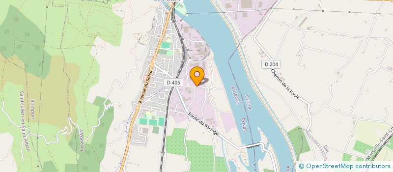 localisation de l'entreprise SCI CHANTECOURIOL  LE POUZIN