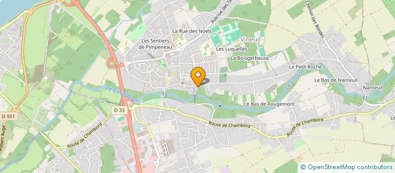 localisation de l'entreprise SCI CHANTELARC à VINEUIL