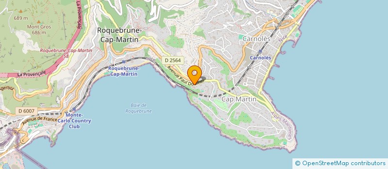 localisation de l'entreprise SCI CHANTELEAU BRIE à ROQUEBRUNE-CAP-MARTIN