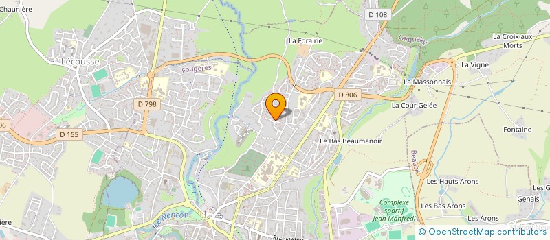 localisation de l'entreprise SCI CHANTELOUP  FOUGERES