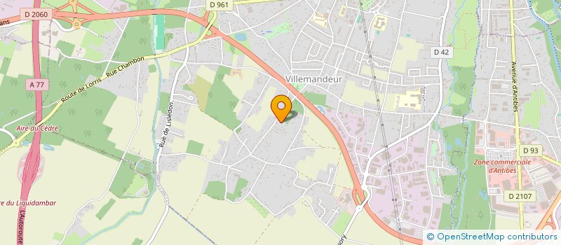 localisation de l'entreprise SCI CHANTEMERLE à VILLEMANDEUR