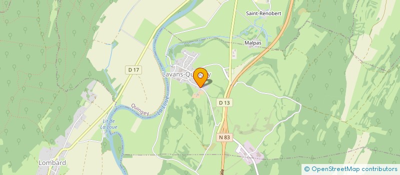 localisation de l'entreprise SCI CHANTERELLE  LAVANS-QUINGEY