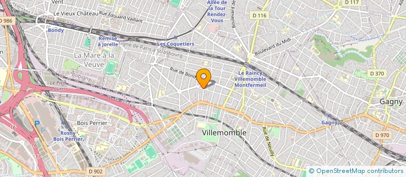 localisation de l'entreprise SCI CHANTEUGES  VILLEMOMBLE