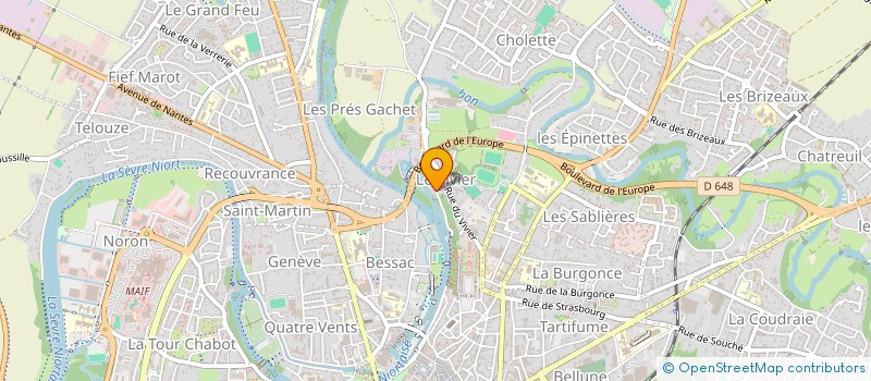 localisation de l'entreprise SCI CHANTIER  NIORT