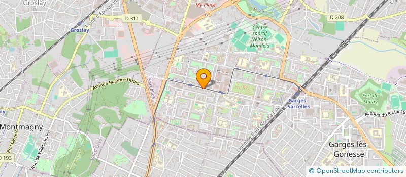 localisation de l'entreprise SCI CHANTILLY à SARCELLES