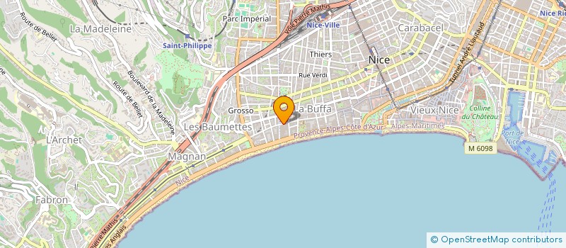 localisation de l'entreprise SCI CHANTY à NICE