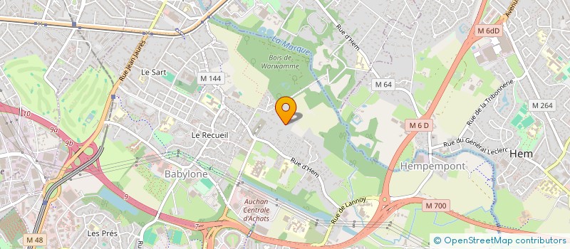 localisation de l'entreprise SCI CHANVOLLEAU à VILLENEUVE-D'ASCQ