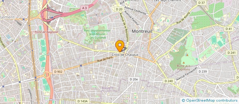localisation de l'entreprise SCI CHANZY 28 à MONTREUIL