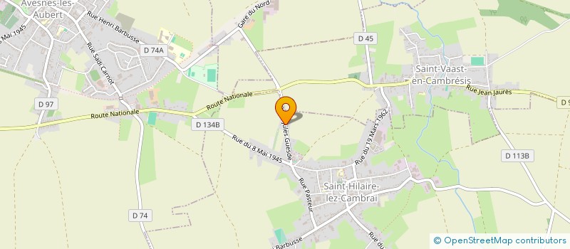 localisation de l'entreprise SCI CHANZY  SAINT-HILAIRE-LEZ-CAMBRAI