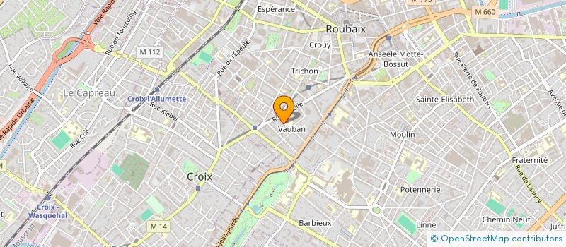 localisation de l'entreprise SCI CHANZY  ROUBAIX