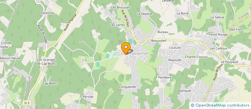 localisation de l'entreprise SCI CHANZY  CHAMPCEVINEL