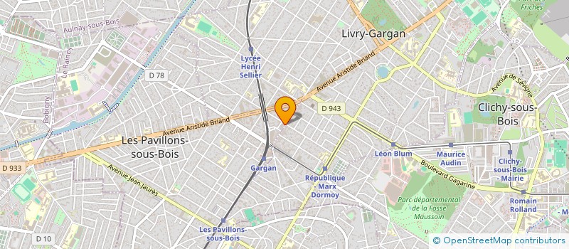 localisation de l'entreprise SCI CHANZY LAFARGUE à LES PAVILLONS-SOUS-BOIS