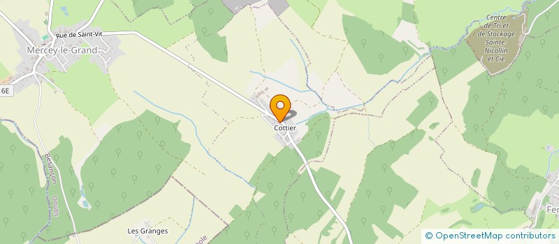 localisation de l'entreprise SCI CHAPELAIN COTTIER  MERCEY-LE-GRAND