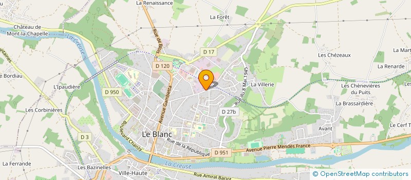 localisation de l'entreprise SCI CHAPELLE 3 à LE BLANC