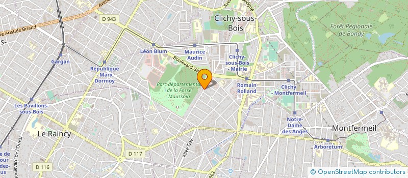 localisation de l'entreprise SCI CHAPELLE 91 à CLICHY-SOUS-BOIS