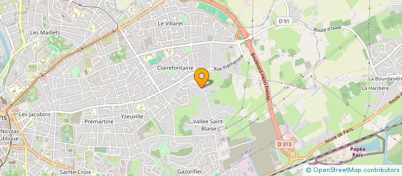 localisation de l'entreprise SCI CHAPELLE SAINT BLAISE  LE MANS