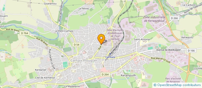 localisation de l'entreprise SCI CHAPTAL à CARHAIX PLOUGUER