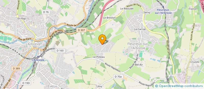 localisation de l'entreprise SCI CHAPUIS. F.V  FLEURIEUX-SUR-L'ARBRESLE