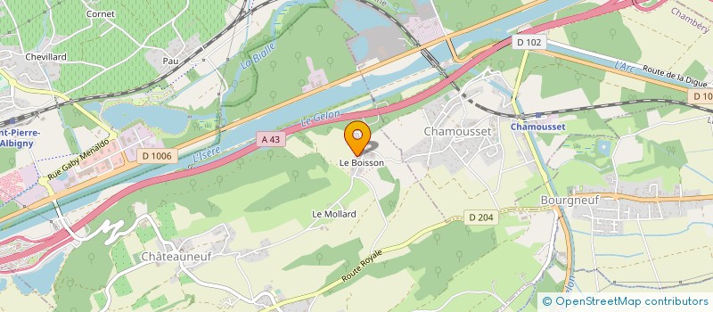 localisation de l'entreprise SCI CHARBEY DU BOISSON  CHATEAUNEUF