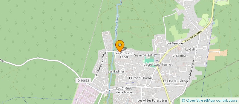 localisation de l'entreprise SCI CHARBONNEL P.M.E.C.  BISCARROSSE