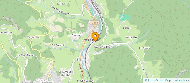 localisation de l'entreprise SCI CHARBONNIER 2018  LAMURE SUR AZERGUES