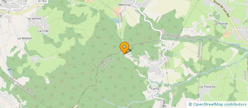 localisation de l'entreprise SCI CHARBONNIERES  POLLIONNAY