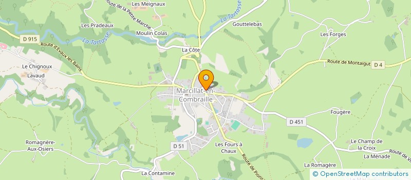 localisation de l'entreprise SCI CHARLANE  MARCILLAT-EN-COMBRAILLE