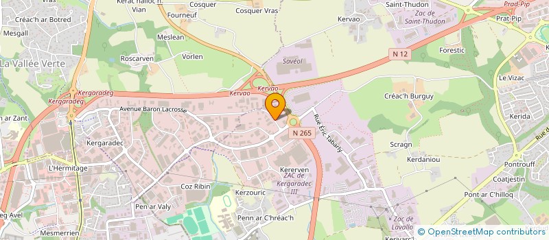 localisation de l'entreprise SCI CHARLEMEIN  GUIPAVAS